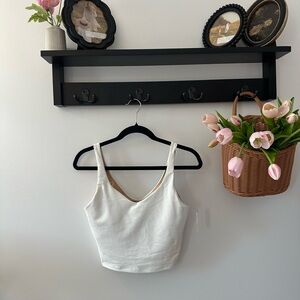 White Sleeveless Crop Top